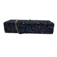 Load image into Gallery viewer, Jimmy Choo Navy Blue Multi Metallic Glitter Clutch with Silver Hardware and Chain Strap