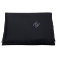 Load image into Gallery viewer, Chanel Black Sequined CC Logo Fringed Cashmere Scarf