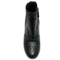 Load image into Gallery viewer, Chanel Black Leather Scallop Trip Ankle Boots with Quilted Toe