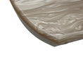 Load image into Gallery viewer, Edie Parker Champagne Metallic Iridescent Mirror Stripe Round Acrylic Clutch with Silver Hardware and Chain Strap