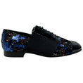 Load image into Gallery viewer, Chanel Black Multi Sequined Stretch Lace Up Oxfords