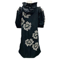 Load image into Gallery viewer, Moncler x Simone Rocha Black / White Floral Applique Primrose Coat