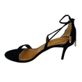 Load image into Gallery viewer, Aquazzura Black Suede Lace Up Ankle Wrap Sandals
