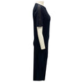 Load image into Gallery viewer, Brunello Cucinelli Navy Short Sleeved Jersey Knit Midi Dress with Monili