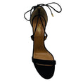 Load image into Gallery viewer, Aquazzura Black Suede Lace Up Ankle Wrap Sandals