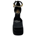 Load image into Gallery viewer, Versace Black Satin Medusa Aevitas Platform Pumps