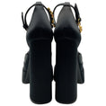 Load image into Gallery viewer, Versace Black Satin Medusa Aevitas Platform Pumps