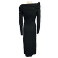 Load image into Gallery viewer, Givenchy Black Floral Textured Puckered Midi Cocktail Dress