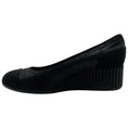 Load image into Gallery viewer, Chanel Black Leather / Suede Wedge Pumps