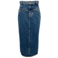 Load image into Gallery viewer, Celine Blue High Waisted Denim Midi Skirt