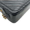 Load image into Gallery viewer, Chanel Vintage Black Leather Chevron Stitched Shoulder Bag