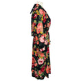 Load image into Gallery viewer, Junya Watanabe Black Wool Knit Midi Dress with Multicolor Floral Chiffon Overlay
