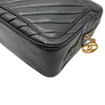 Load image into Gallery viewer, Chanel Vintage Black Leather Chevron Stitched Shoulder Bag