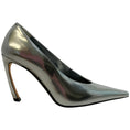 Load image into Gallery viewer, Lanvin Silver Leather Swing Pumps