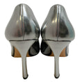 Load image into Gallery viewer, Lanvin Silver Leather Swing Pumps