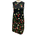 Load image into Gallery viewer, Oscar de la Renta Black Multi Spring 2022 Strawberry Blossom Shift Dress