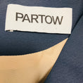 Load image into Gallery viewer, Partow Navy Blue / White Contrast Stitching Short Sleeved V-Neck Midi Dress