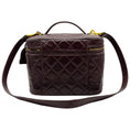 Load image into Gallery viewer, Chanel Burgundy Quilted Leather Vanity Case