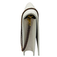 Load image into Gallery viewer, Chiara Boni White Elena Vitello Arno Leather Clutch with Chain Strap
