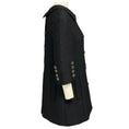 Load image into Gallery viewer, Dolce & Gabbana Black Double Breasted Brocade Coat with Jewel Buttons
