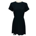 Load image into Gallery viewer, Proenza Schouler Black Short Sleeved Crepe and Satin Mini Dress