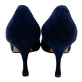 Load image into Gallery viewer, Manolo Blahnik Navy Blue Suede Maysale Pumps