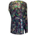 Load image into Gallery viewer, Malandrino by Catherine Malandrino Black / Purple / Green Multi Iridescent Sequined Asymmetrical Silk Dress