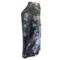 Load image into Gallery viewer, Malandrino by Catherine Malandrino Black / Purple / Green Multi Iridescent Asymmetrical Silk Dress