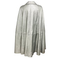 Load image into Gallery viewer, Saint Laurent Silver Metallic Zip Front Leather Cape