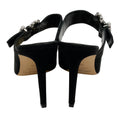 Load image into Gallery viewer, Jimmy Choo Black Suede Mules with Jeweled Buckle