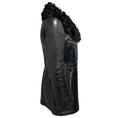 Load image into Gallery viewer, Gucci Vintage Black Lamb Shearling Lined Crinkled Patent Leather Coat