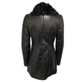 Load image into Gallery viewer, Gucci Vintage Black Lamb Shearling Lined Crinkled Patent Leather Coat
