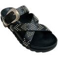 Load image into Gallery viewer, Barbara Bui Black Leather Studded Slide Sandals