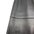 Load image into Gallery viewer, Chanel Black Leather A Line Skirt