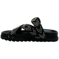 Load image into Gallery viewer, Barbara Bui Black Leather Studded Slide Sandals
