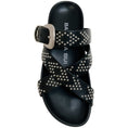 Load image into Gallery viewer, Barbara Bui Black Leather Studded Slide Sandals