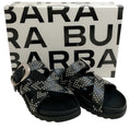 Load image into Gallery viewer, Barbara Bui Black Leather Studded Slide Sandals