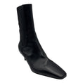 Load image into Gallery viewer, Toteme Black Leather Low Heel Pull On Ankle Booties with Elastic Band