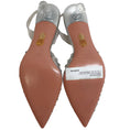 Load image into Gallery viewer, Aquazzura Silver Starburst PVC Slingback Pumps