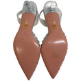 Load image into Gallery viewer, Aquazzura Silver Starburst PVC Slingback Pumps