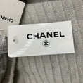 Load image into Gallery viewer, Chanel Silver / Grey / Navy 2008 Fringed Cashmere Knit Scarf