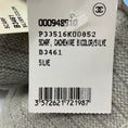 Load image into Gallery viewer, Chanel Silver / Grey / Navy 2008 Fringed Cashmere Knit Scarf