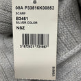 Load image into Gallery viewer, Chanel Silver / Grey / Navy 2008 Fringed Cashmere Knit Scarf