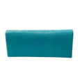 Load image into Gallery viewer, Lalo Handbags Turquoise Embossed Leather Evening Clutch