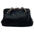 Load image into Gallery viewer, Chanel Vintage 1980's Black Nappa Leather and Hair Calf Shoulder Bag