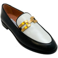 Load image into Gallery viewer, Aquazzura Black / White Brandi Moccasin Loafers