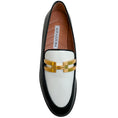 Load image into Gallery viewer, Aquazzura Black / White Brandi Moccasin Loafers