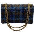 Load image into Gallery viewer, Chanel Navy Blue / Brown Quilted 2.55 Reissue Shoulder Bag