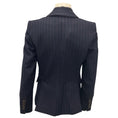 Load image into Gallery viewer, Veronica Beard Navy Multi Tyra Pinstriped Dickey Jacket
