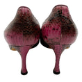Load image into Gallery viewer, Manolo Blahnik Pink / Brown Python Embossed Leather Pumps